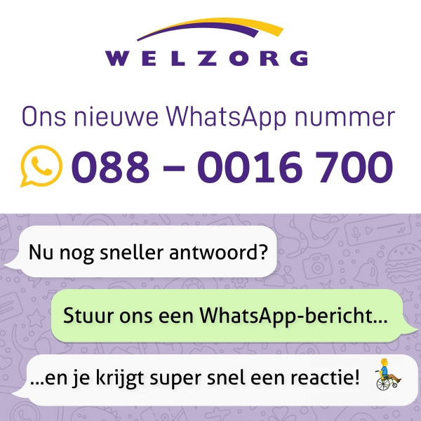 Nieuw WhatsApp nummer Welzorg