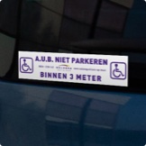 Gratis rolstoel autosticker